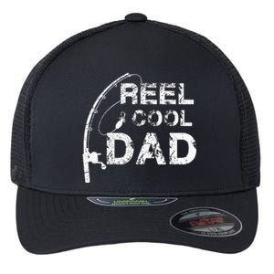 Reel Cool Dad Fishing Daddy Fathers Day Gif Flexfit Unipanel Trucker Cap