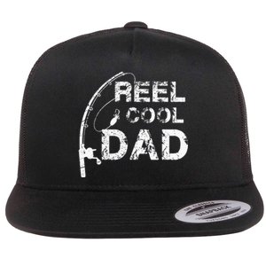 Reel Cool Dad Fishing Daddy Fathers Day Gif Flat Bill Trucker Hat