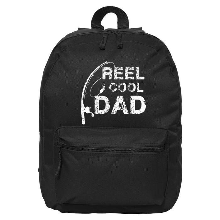 Reel Cool Dad Fishing Daddy Fathers Day Gif 16 in Basic Backpack