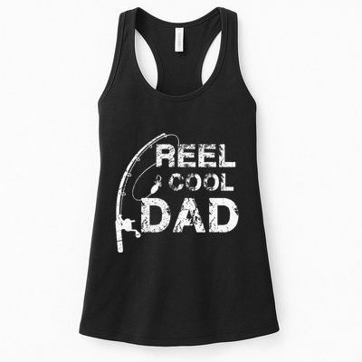 Reel Cool Dad Fishing Daddy Fathers Day Gif Womens Tank Top