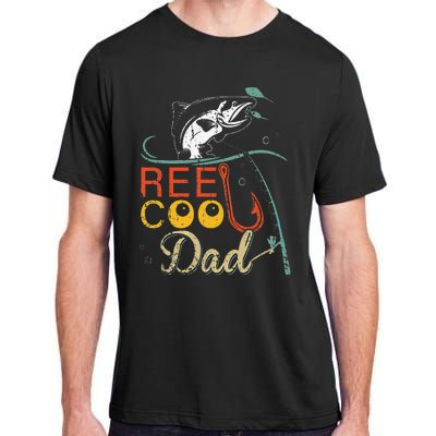 Reel Cool Dad Funny Fishing Father's Day Fisherman Daddy Adult ChromaSoft Performance T-Shirt