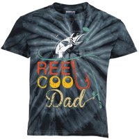 Reel Cool Dad Funny Fishing Father's Day Fisherman Daddy Kids Tie-Dye T-Shirt