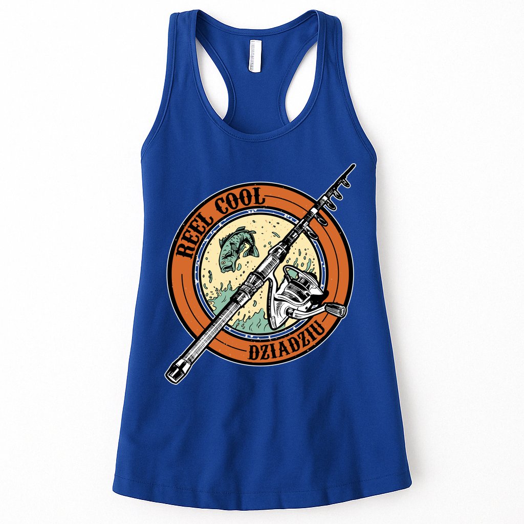 Reel Cool Dziadziu Fishing Polish Grandpa Fisher Gift Womens Tank Top