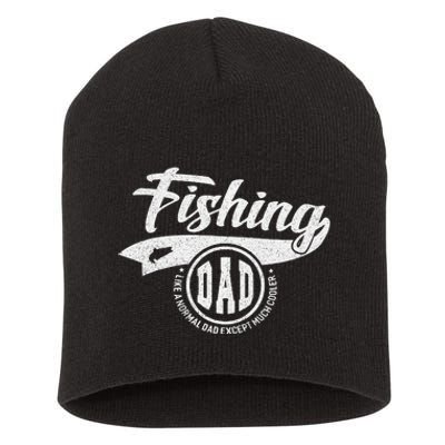 Reel Cool Dad Fishing Daddy Father's Day Gift Short Acrylic Beanie