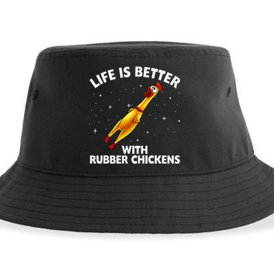 Rubber Chicken Design Chicken Toy Lovers Sustainable Bucket Hat