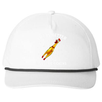 Rubber Chicken Design Chicken Toy Lovers Snapback Five-Panel Rope Hat