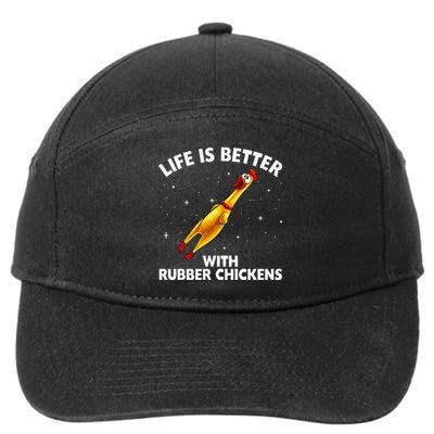 Rubber Chicken Design Chicken Toy Lovers 7-Panel Snapback Hat