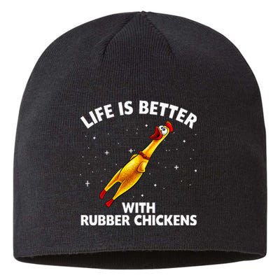 Rubber Chicken Design Chicken Toy Lovers Sustainable Beanie