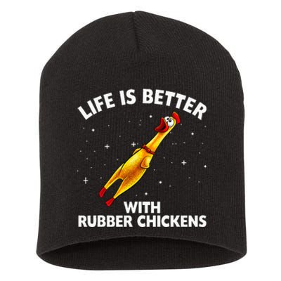 Rubber Chicken Design Chicken Toy Lovers Short Acrylic Beanie