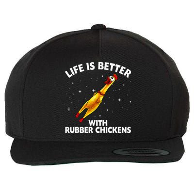 Rubber Chicken Design Chicken Toy Lovers Wool Snapback Cap