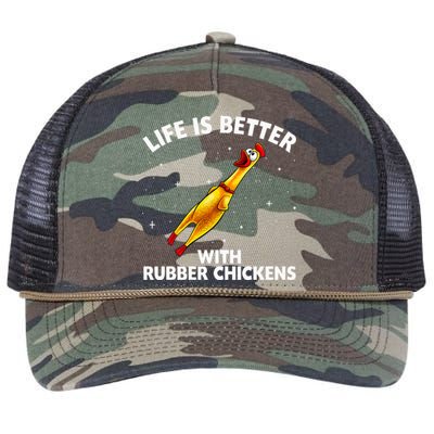 Rubber Chicken Design Chicken Toy Lovers Retro Rope Trucker Hat Cap