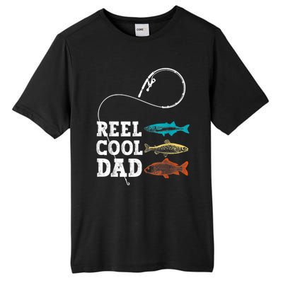 Reel Cool Dad Fishing Fisher Funny Joke Vintage Retro Gift Tall Fusion ChromaSoft Performance T-Shirt