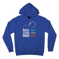 Reel Cool Dad Fishing Fisher Funny Joke Vintage Retro Gift Hoodie