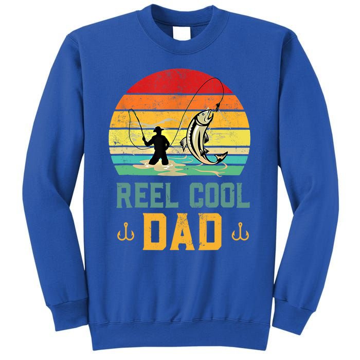 Reel Cool Dad Fishing Lover Fisher Angler Retro Vintage Gift Sweatshirt