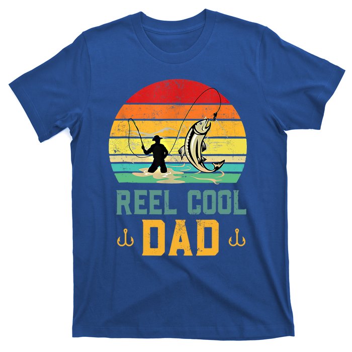 Reel Cool Dad Fishing Lover Fisher Angler Retro Vintage Gift T-Shirt