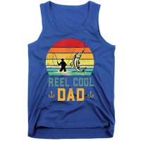 Reel Cool Dad Fishing Lover Fisher Angler Retro Vintage Gift Tank Top