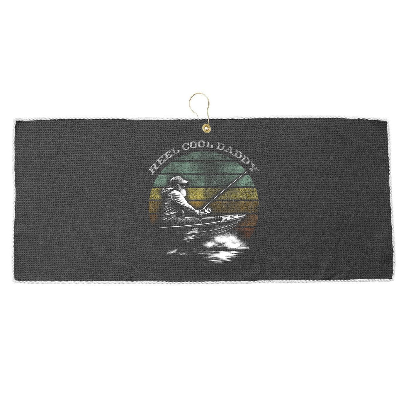 Reel Cool Daddy Fishing Large Microfiber Waffle Golf Towel
