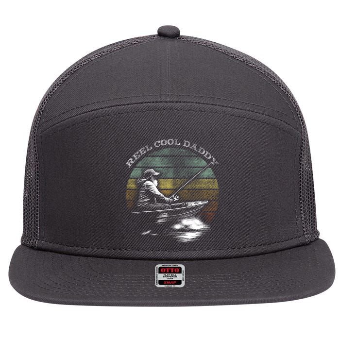 Reel Cool Daddy Fishing 7 Panel Mesh Trucker Snapback Hat