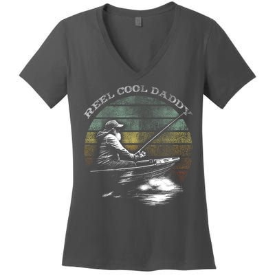 Reel Cool Daddy Fishing Women's V-Neck T-Shirt
