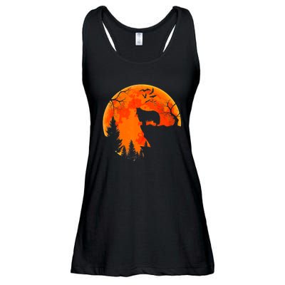 Rough Collie Dog And Moon Halloween Costume Dog Lover Ladies Essential Flowy Tank