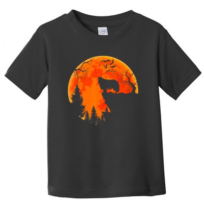 Rough Collie Dog And Moon Halloween Costume Dog Lover Toddler T-Shirt