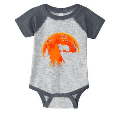 Rough Collie Dog And Moon Halloween Costume Dog Lover Infant Baby Jersey Bodysuit