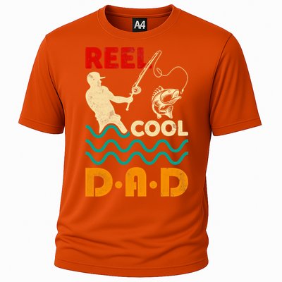 Reel Cool Dad Fishing Qoute Fun Fathers Day Fisher Great Gift Cooling Performance Crew T-Shirt