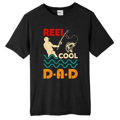 Reel Cool Dad Fishing Qoute Fun Fathers Day Fisher Great Gift Tall Fusion ChromaSoft Performance T-Shirt