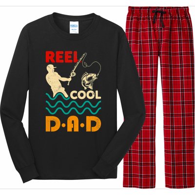 Reel Cool Dad Fishing Qoute Fun Fathers Day Fisher Great Gift Long Sleeve Pajama Set