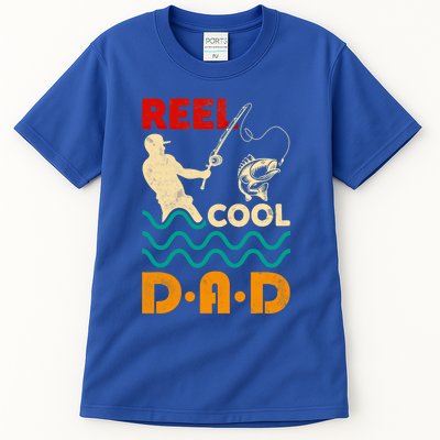 Reel Cool Dad Fishing Qoute Fun Fathers Day Fisher Great Gift Tall T-Shirt