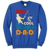 Reel Cool Dad Fishing Qoute Fun Fathers Day Fisher Great Gift Tall Sweatshirt