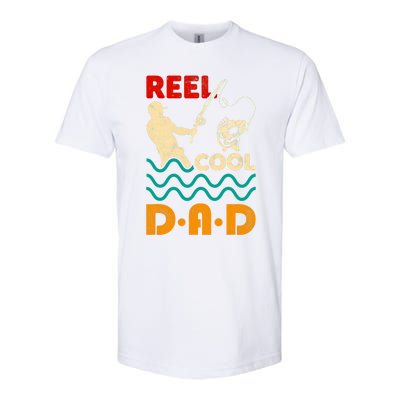 Reel Cool Dad Fishing Qoute Fun Fathers Day Fisher Great Gift Softstyle CVC T-Shirt