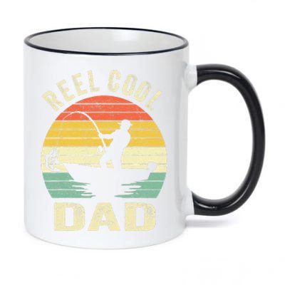 Reel Cool Dad Fishing Daddy Fathers Day 11oz Black Color Changing Mug