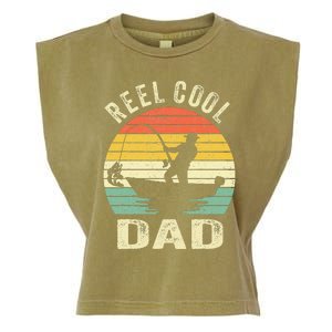 Reel Cool Dad Fishing Daddy Fathers Day Garment-Dyed Women's Muscle Tee