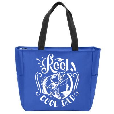 Reel Cool Dad Fishing Funny Gift Zip Tote Bag