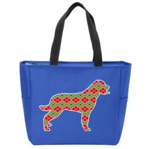 Rottweiler Christmas Dog Lover Gift Zip Tote Bag