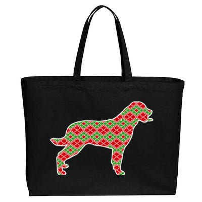 Rottweiler Christmas Dog Lover Gift Cotton Canvas Jumbo Tote