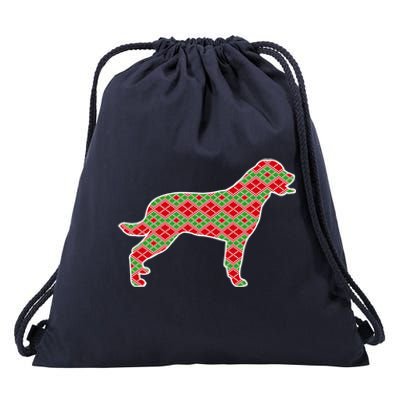 Rottweiler Christmas Dog Lover Gift Drawstring Bag