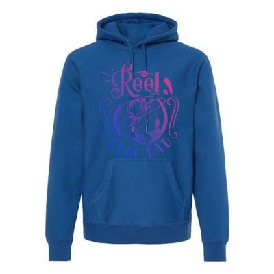 Reel Cool Dad Fishing Cool Gift Premium Hoodie