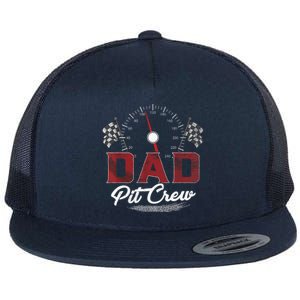 Race Car Dad Pit Crew Racing Family Birthday Party Father's Flat Bill Trucker Hat