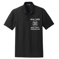 Real Cars Don't Shift Themselves Car Racing Fan Funny Dry Zone Grid Polo