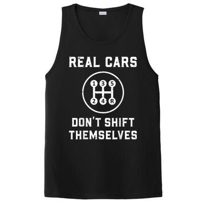 Real Cars Don't Shift Themselves Car Racing Fan Funny PosiCharge Competitor Tank