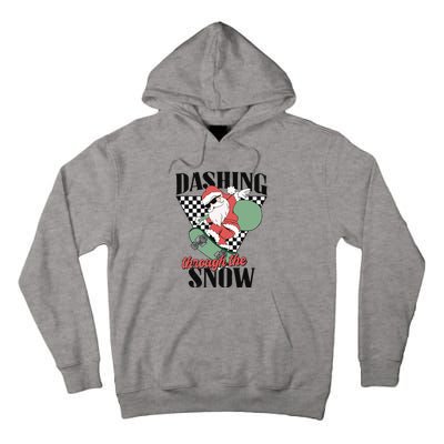 Retro Christmas Dashing Through The Snow Tall Hoodie