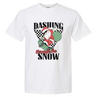 Retro Christmas Dashing Through The Snow Garment-Dyed Heavyweight T-Shirt