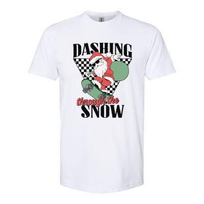 Retro Christmas Dashing Through The Snow Softstyle CVC T-Shirt