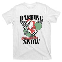 Retro Christmas Dashing Through The Snow T-Shirt