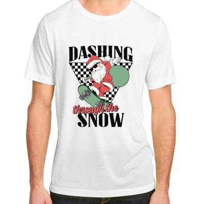 Retro Christmas Dashing Through The Snow Adult ChromaSoft Performance T-Shirt