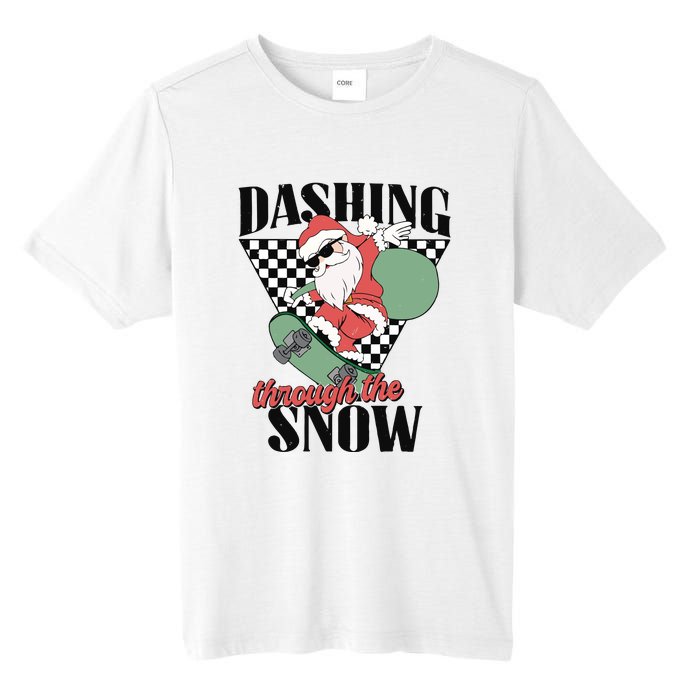 Retro Christmas Dashing Through The Snow Tall Fusion ChromaSoft Performance T-Shirt