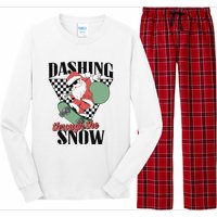 Retro Christmas Dashing Through The Snow Long Sleeve Pajama Set