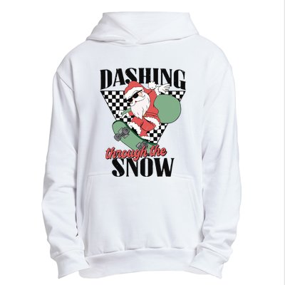 Retro Christmas Dashing Through The Snow Urban Pullover Hoodie